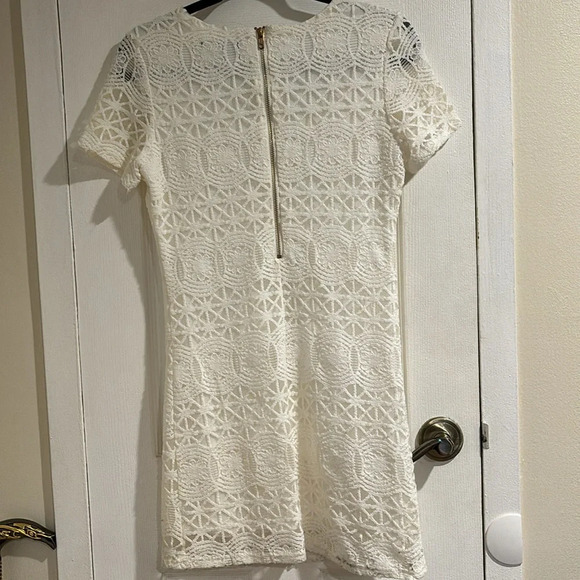 White Lace Lulus Dress - Picture 6 of 7
